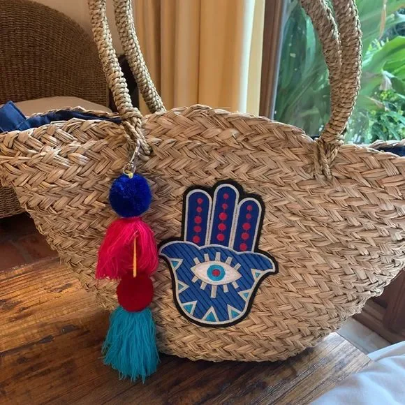 straw tote beach bag - Picture 7 of 9